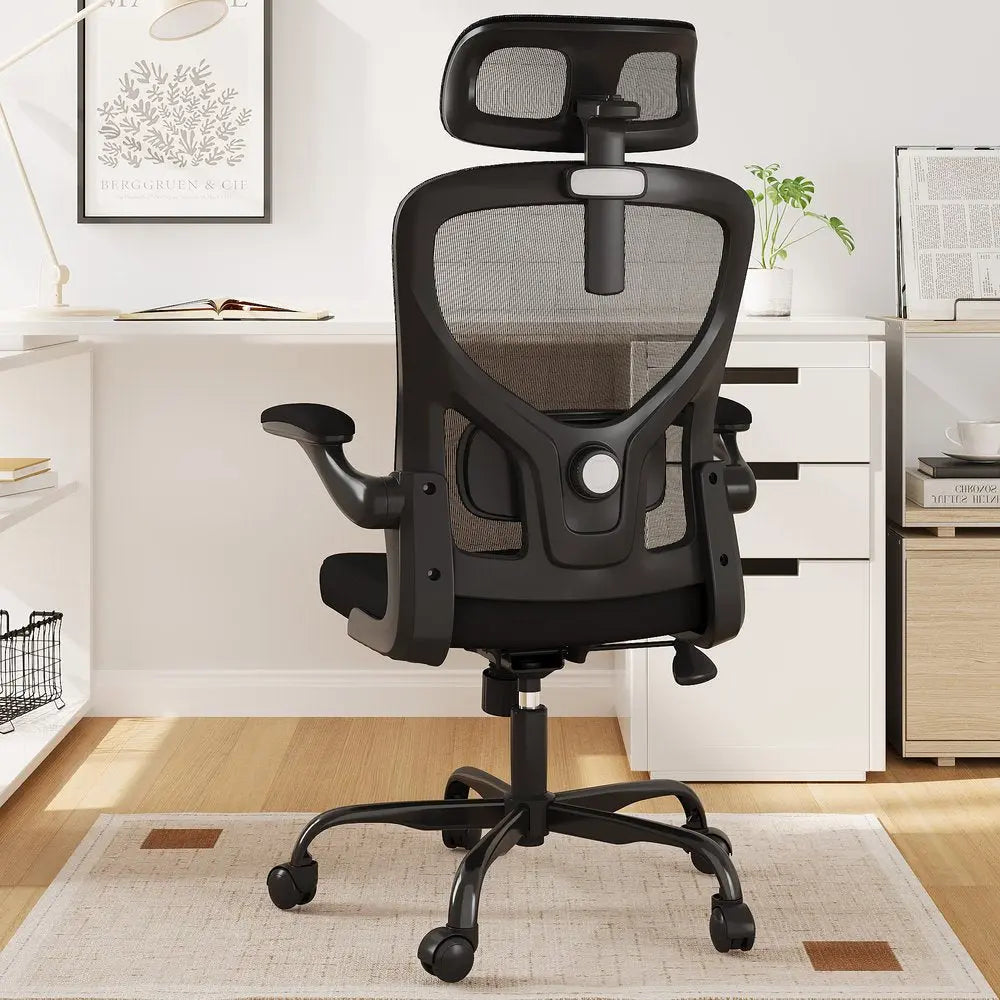 Black Adjustable Height Swivel Rolling Office Chair - NOVA HOME FURNITURE
