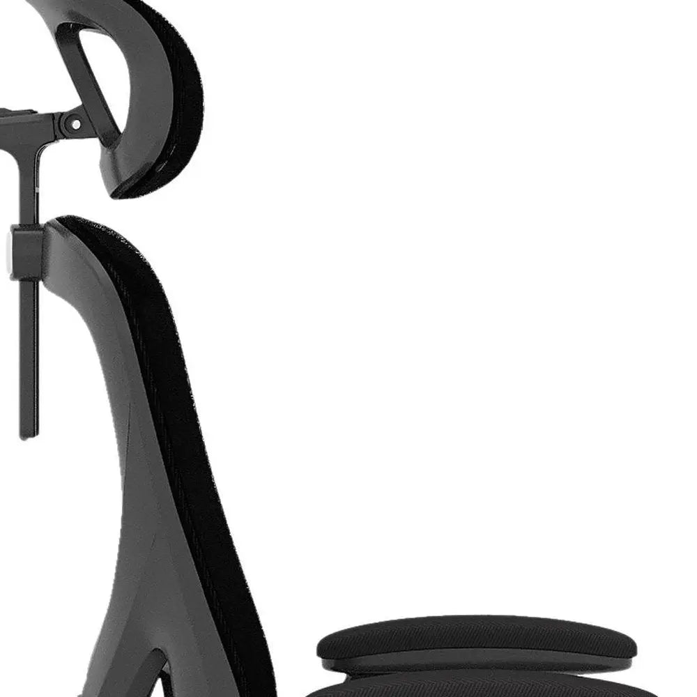 Black Adjustable Height Swivel Rolling Office Chair - NOVA HOME FURNITURE