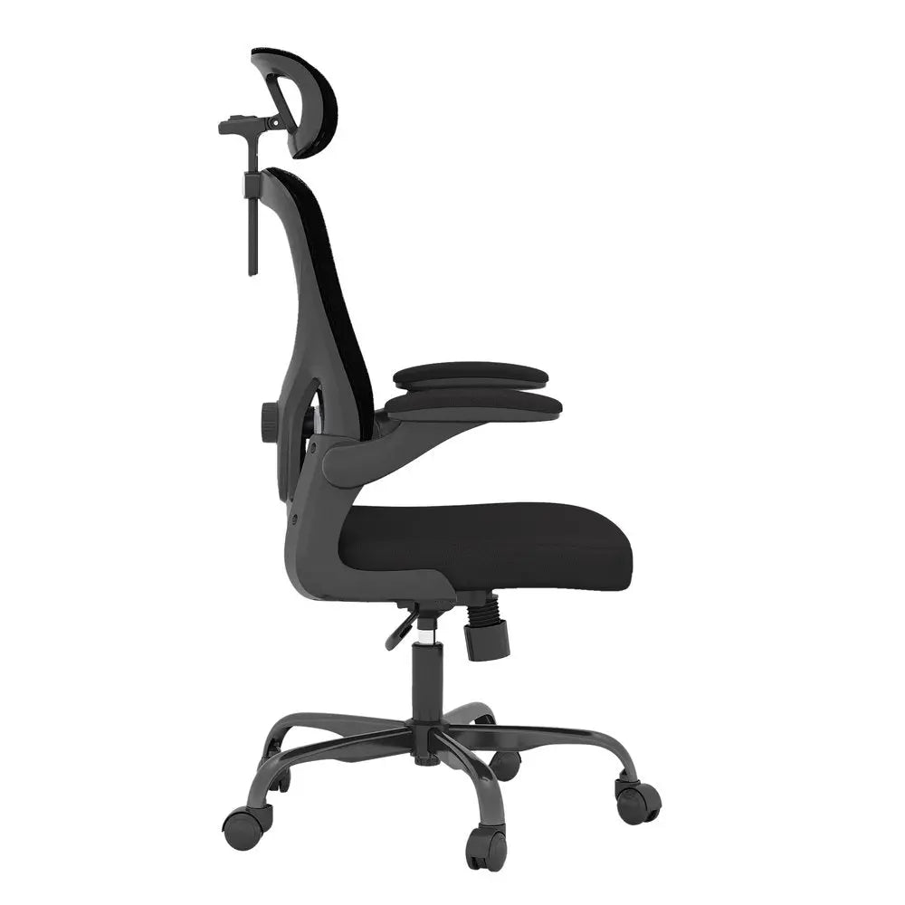 Black Adjustable Height Swivel Rolling Office Chair - NOVA HOME FURNITURE