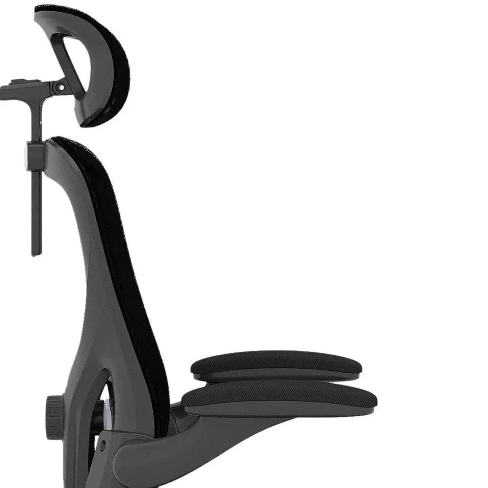 Black Adjustable Height Swivel Rolling Office Chair - NOVA HOME FURNITURE