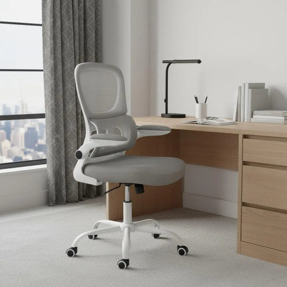 Gray Adjustable Height Swivel Rolling Gaming Chair - NOVA HOME FURNITURE