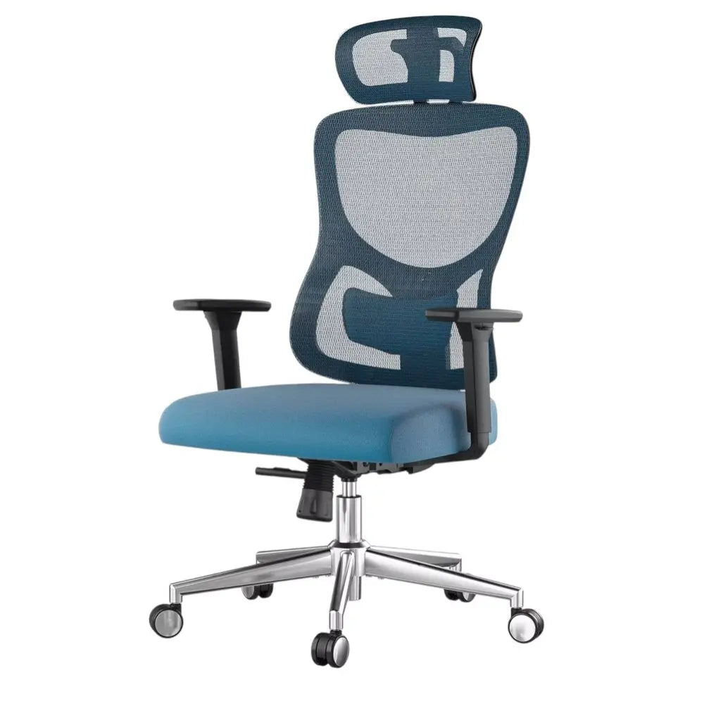 Black and Silver Adjustable Height Swivel Rolling Office Chair - NOVA HOME FURNITURE