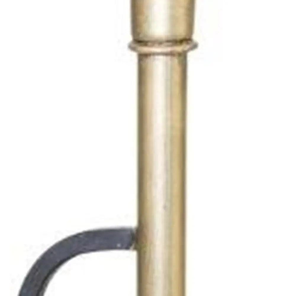 Set of Two Black And Gold Distressed Metal Tabletop Taper Candlesticks HomeRoots