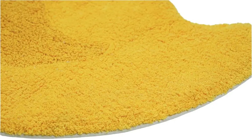 25" Yellow Cotton Rubber Duckie Youthful Bath Rug HomeRoots