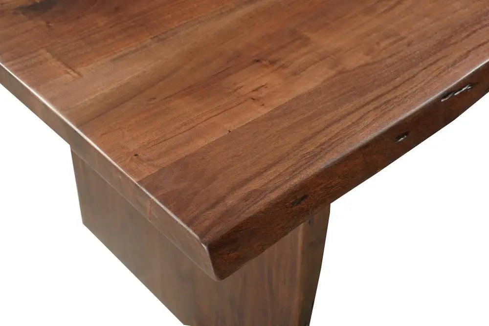 Seven Piece Brown Solid Wood Dining Set with Six Chairs - NOVA HOME FURNITURE