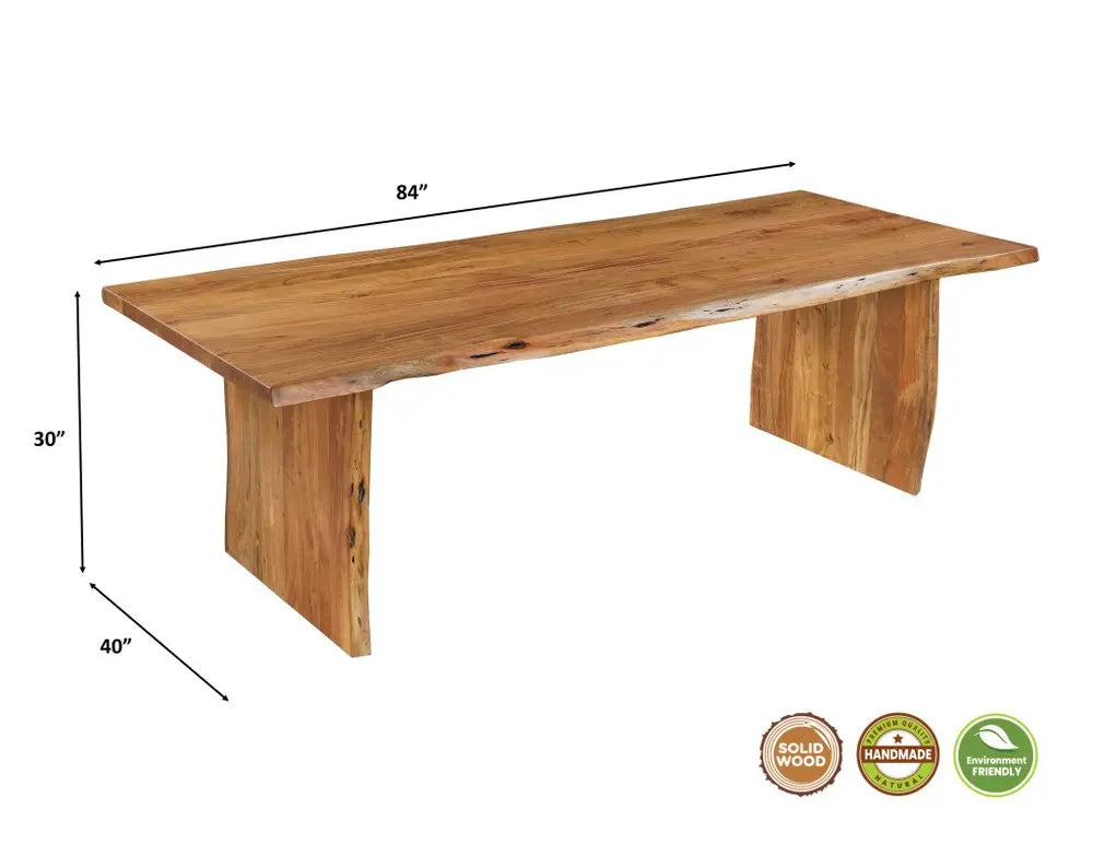 Nine Piece Brown Solid Wood Dining Set with Eight Chairs - NOVA HOME FURNITURE