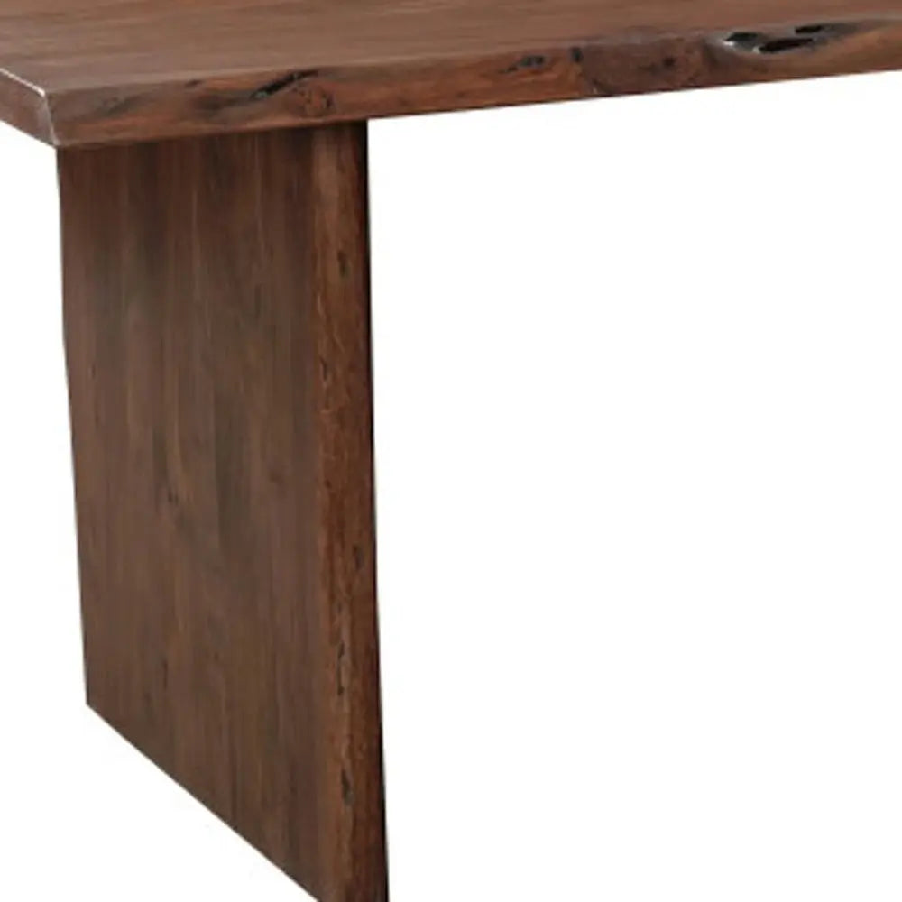 Nine Piece Brown Solid Wood Dining Set with Eight Chairs - NOVA HOME FURNITURE