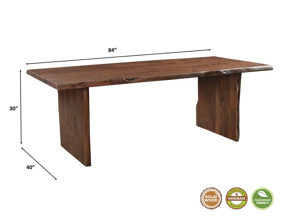 Nine Piece Brown Solid Wood Dining Set with Eight Chairs - NOVA HOME FURNITURE