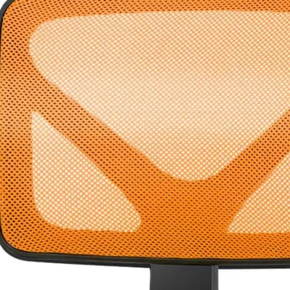 Black and Orange Adjustable Height Swivel Rolling Office Chair - NOVA HOME FURNITURE