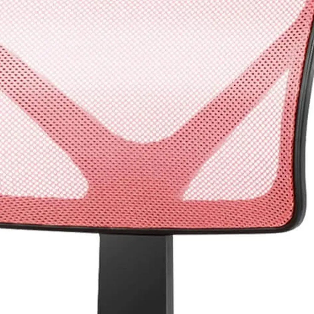 Black and Pink Adjustable Height Swivel Rolling Office Chair - NOVA HOME FURNITURE