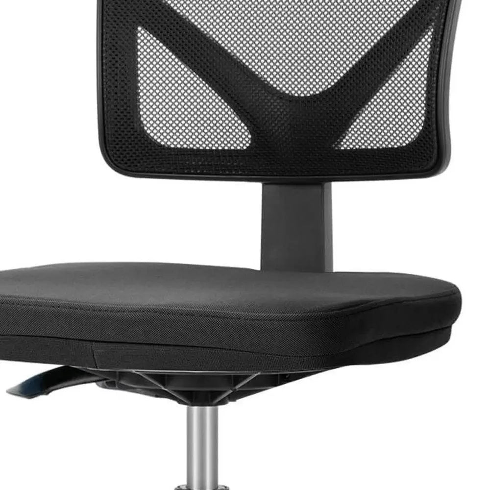 Black Adjustable Height Swivel Rolling Office Chair - NOVA HOME FURNITURE