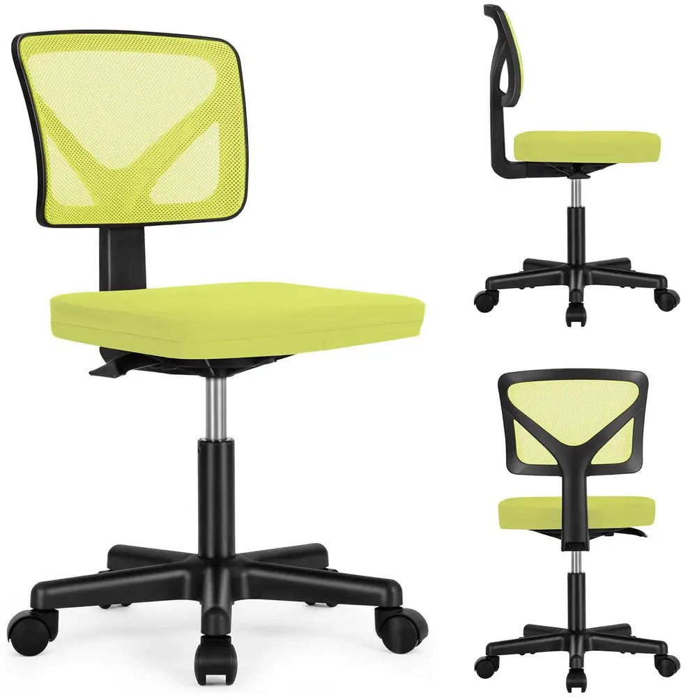 Black and Yellow Adjustable Height Swivel Rolling Office Chair - NOVA HOME FURNITURE