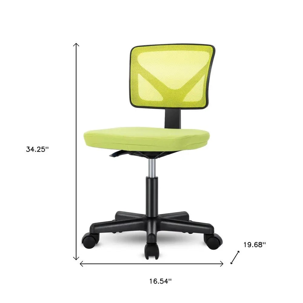 Black and Yellow Adjustable Height Swivel Rolling Office Chair - NOVA HOME FURNITURE