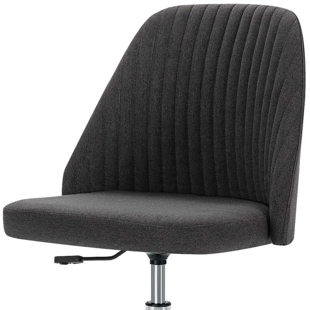 Gray and Silver Adjustable Height Swivel Rolling Office Chair - NOVA HOME FURNITURE