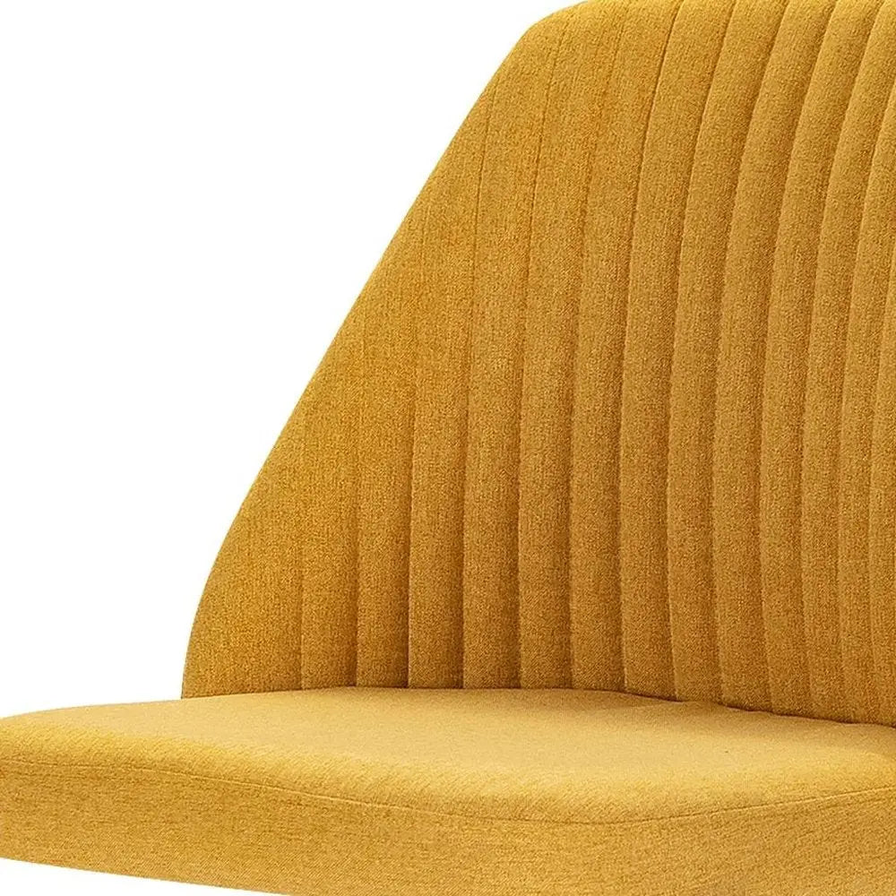 Yellow and Silver Adjustable Height Swivel Rolling Office Chair - NOVA HOME FURNITURE