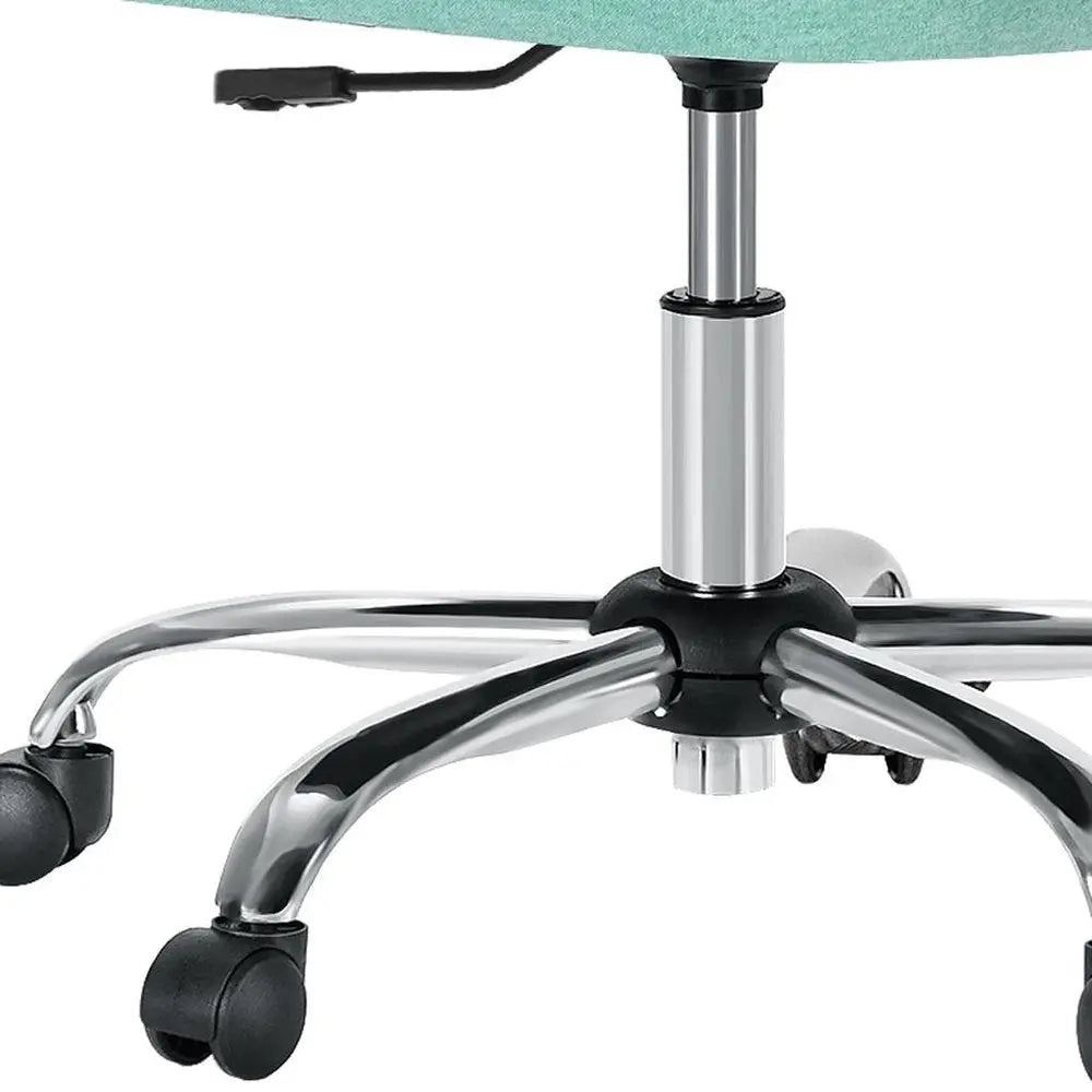 Green and Silver Adjustable Height Swivel Rolling Office Chair - NOVA HOME FURNITURE