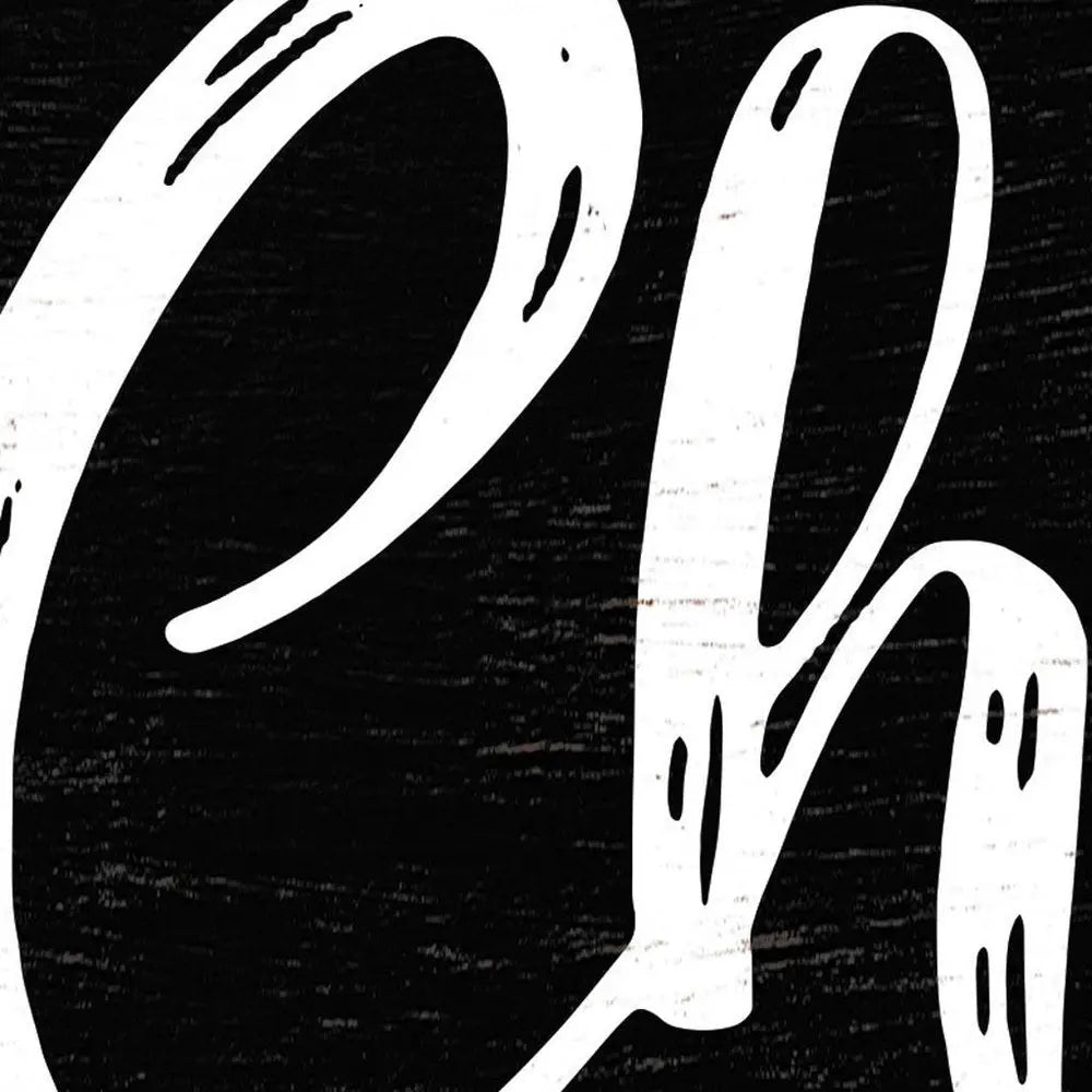 12" X 12" Black And White Chaos Coordinator Wood Wall Decor HomeRoots