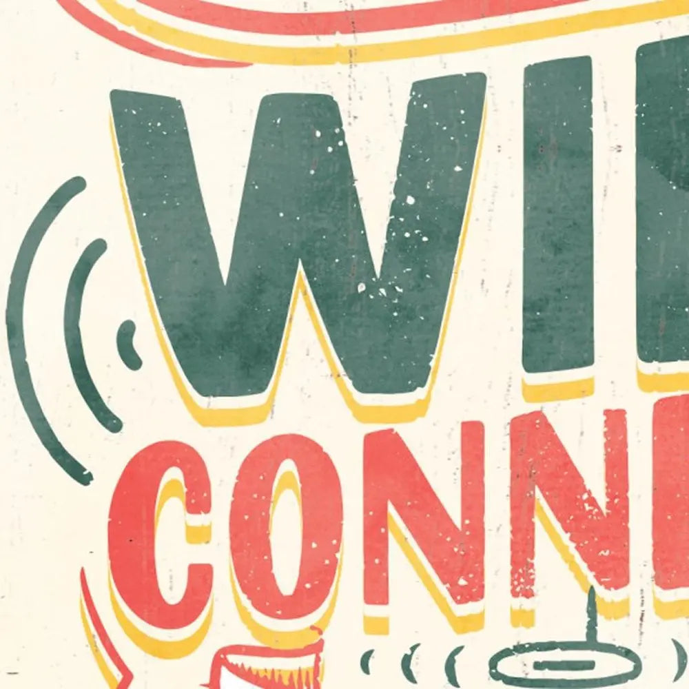 12" X 12" White Green And Orange Home is Where the Wife Connects Automatically Canvas Wall Decor HomeRoots