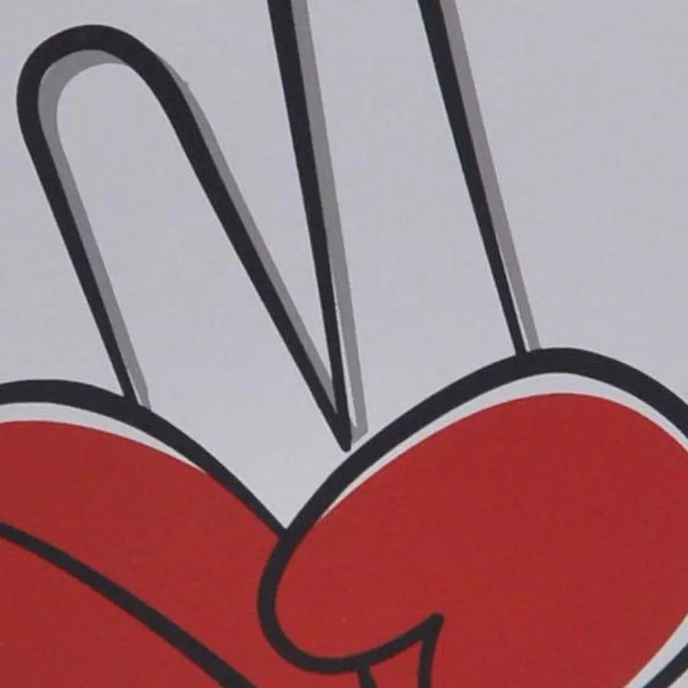 12" X 12" White Red And Black Love Peace Wood Square Wall Decor HomeRoots