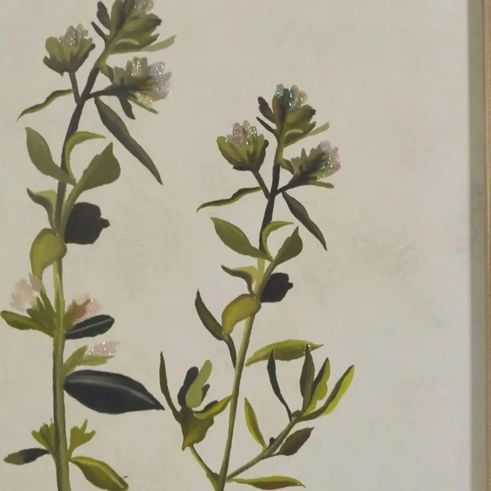 19" X 12" Green And White Floral Wood Wall Decor HomeRoots