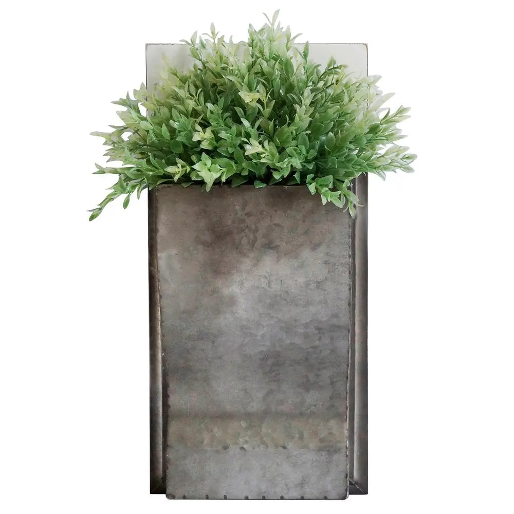 19" X 8" Silver And Green Wood Hanging Wall Decor HomeRoots