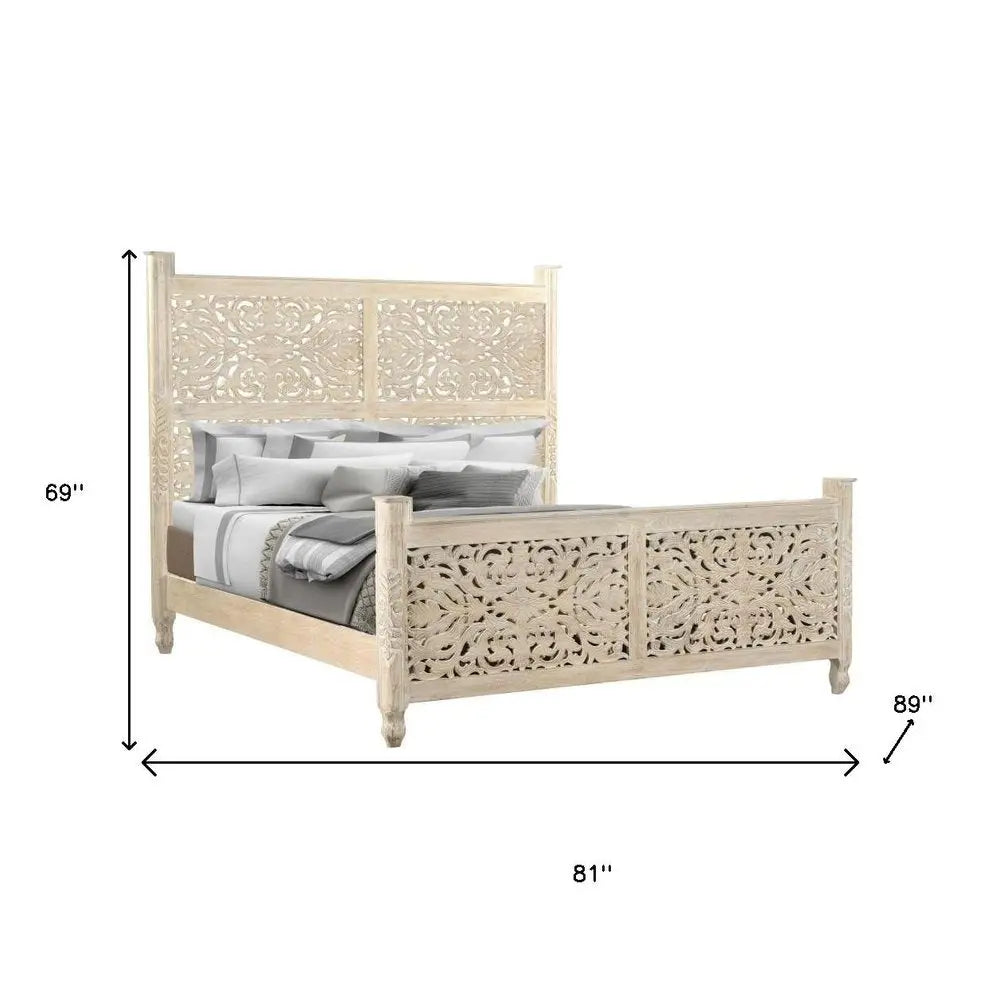 Three Piece White Solid Wood Bedroom Set HomeRoots
