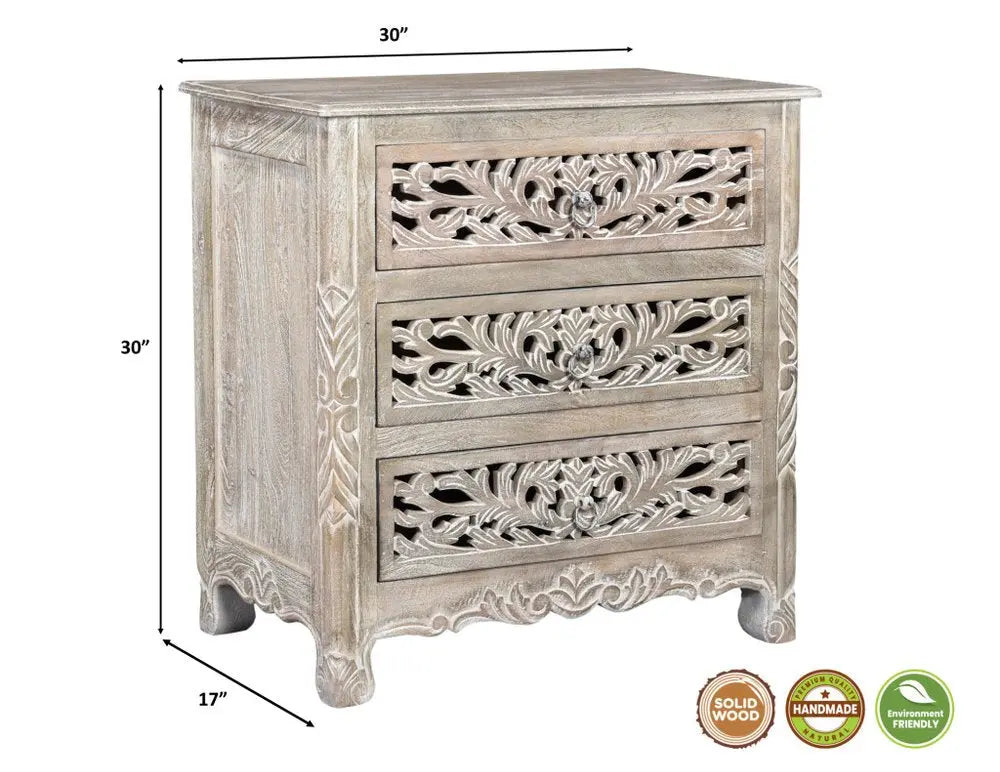 Three Piece Gray Solid Wood Bedroom Set HomeRoots