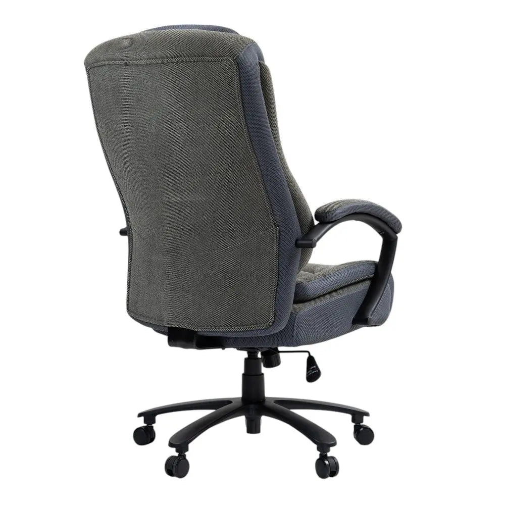 Set of Two Gray and Black Adjustable Height Swivel Rolling Executive Office Chair HomeRoots