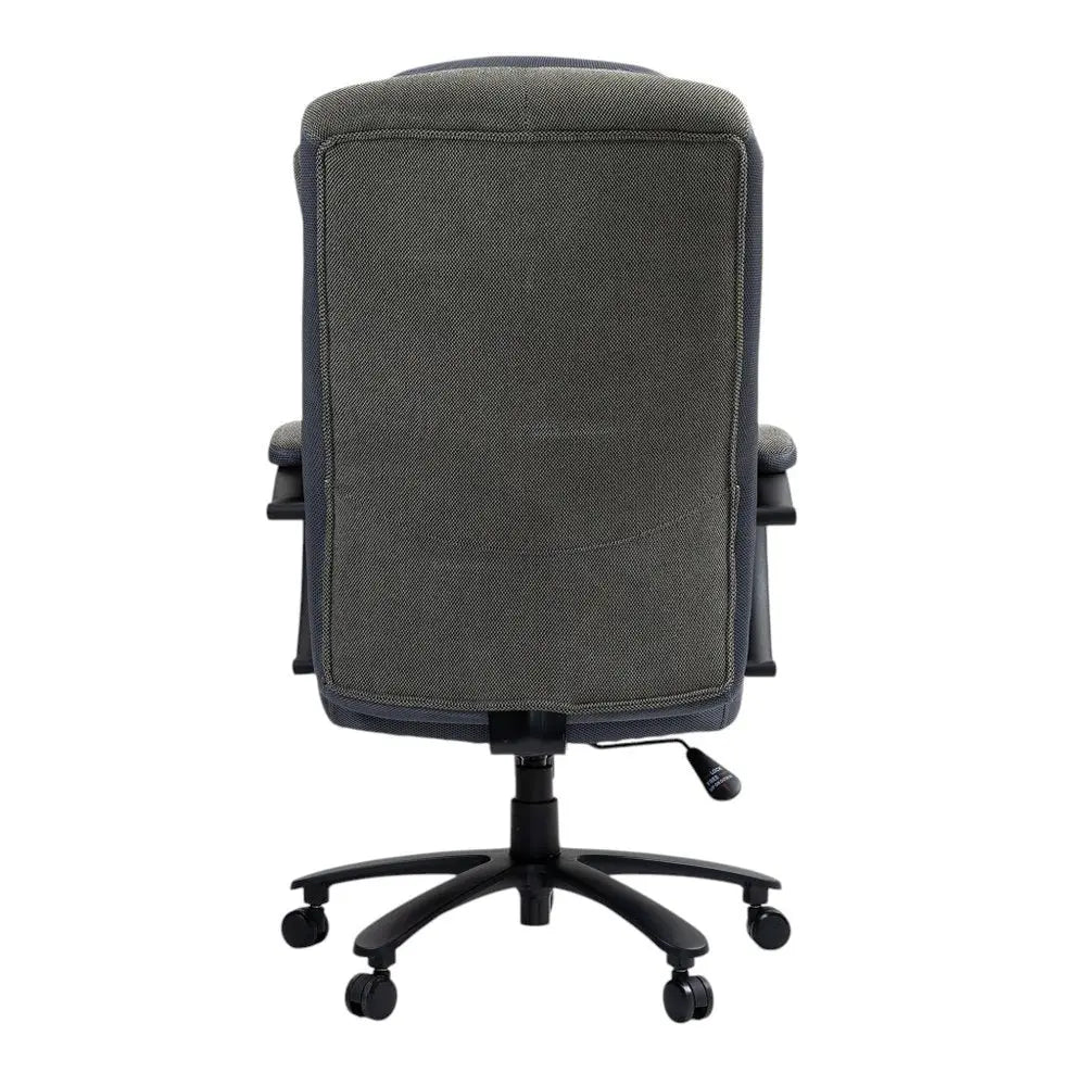 Set of Two Gray and Black Adjustable Height Swivel Rolling Executive Office Chair HomeRoots