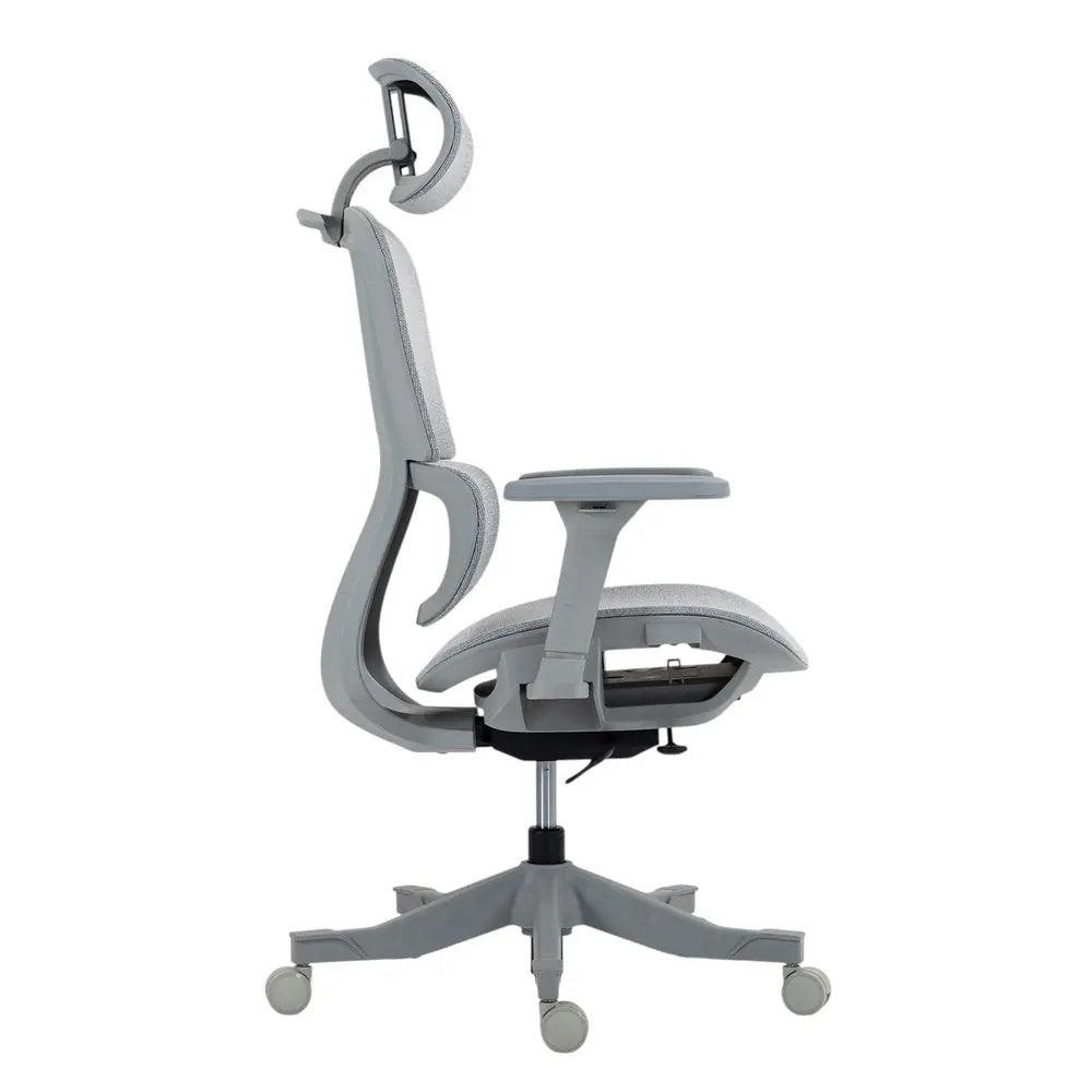 Set of Two Gray Adjustable Height Swivel Rolling Office Chairs HomeRoots