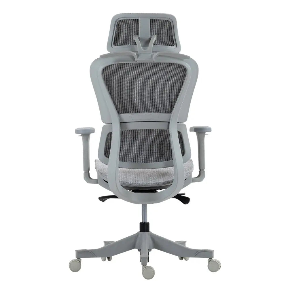 Set of Two Gray Adjustable Height Swivel Rolling Office Chairs HomeRoots