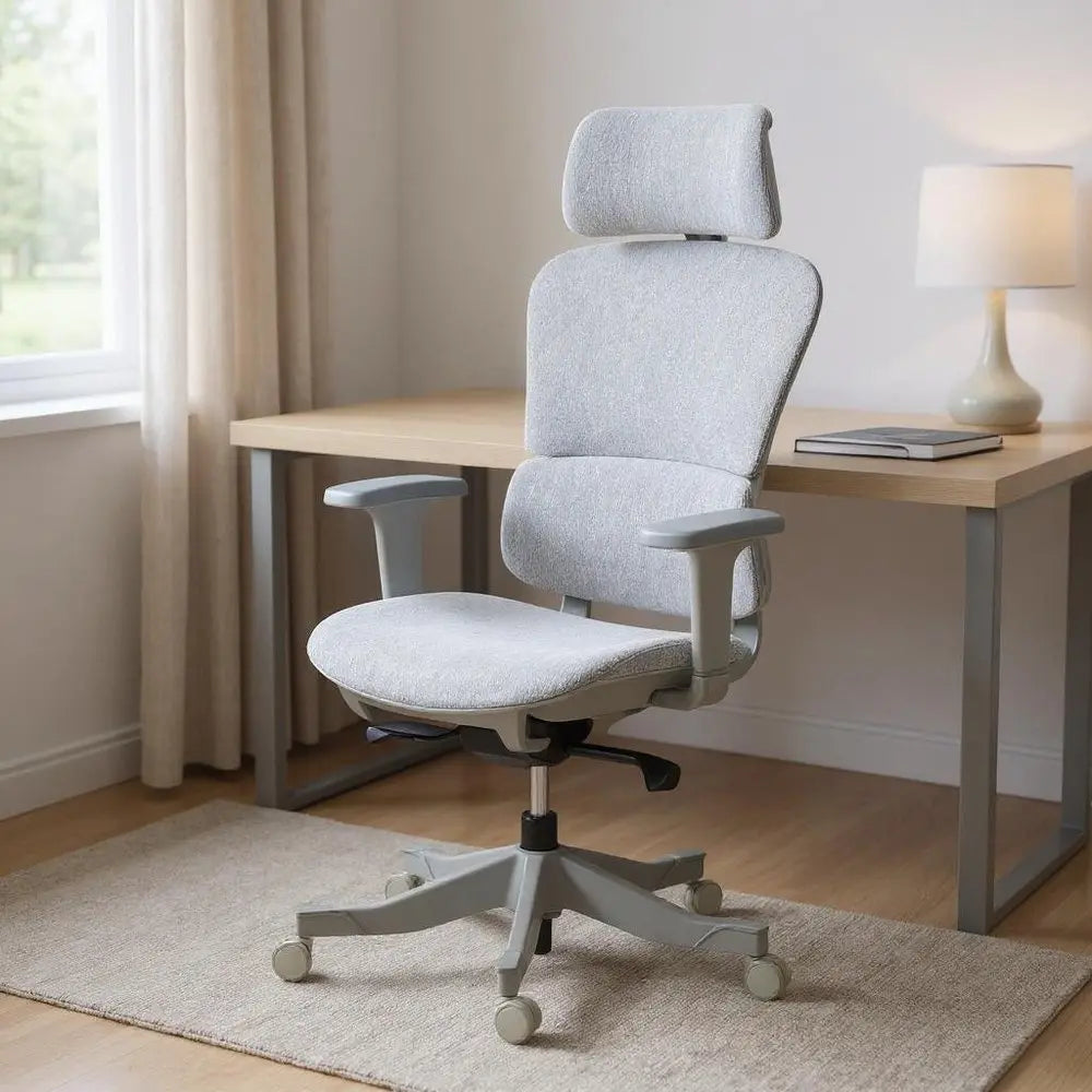 Set of Two Gray Adjustable Height Swivel Rolling Office Chairs HomeRoots