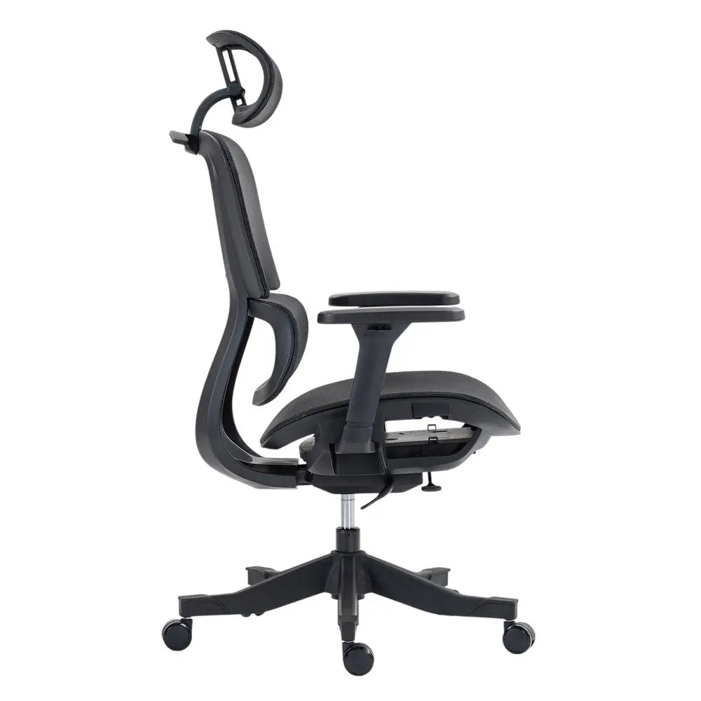 Set of Two Black Adjustable Height Swivel Rolling Office Chair HomeRoots