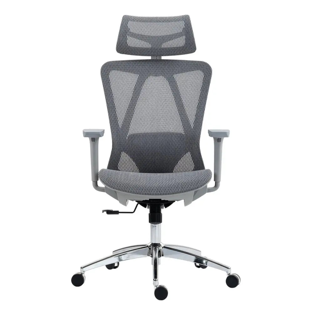 Gray and Silver Adjustable Height Swivel Rolling Office Chair HomeRoots