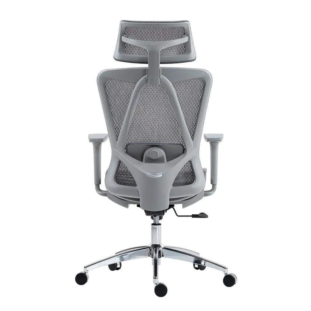 Gray and Silver Adjustable Height Swivel Rolling Office Chair HomeRoots