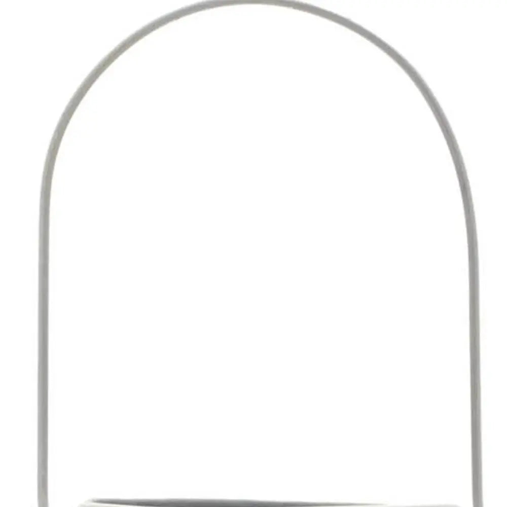 16" Gray Abstract Iron Tabletop Pillar Candle Holder HomeRoots