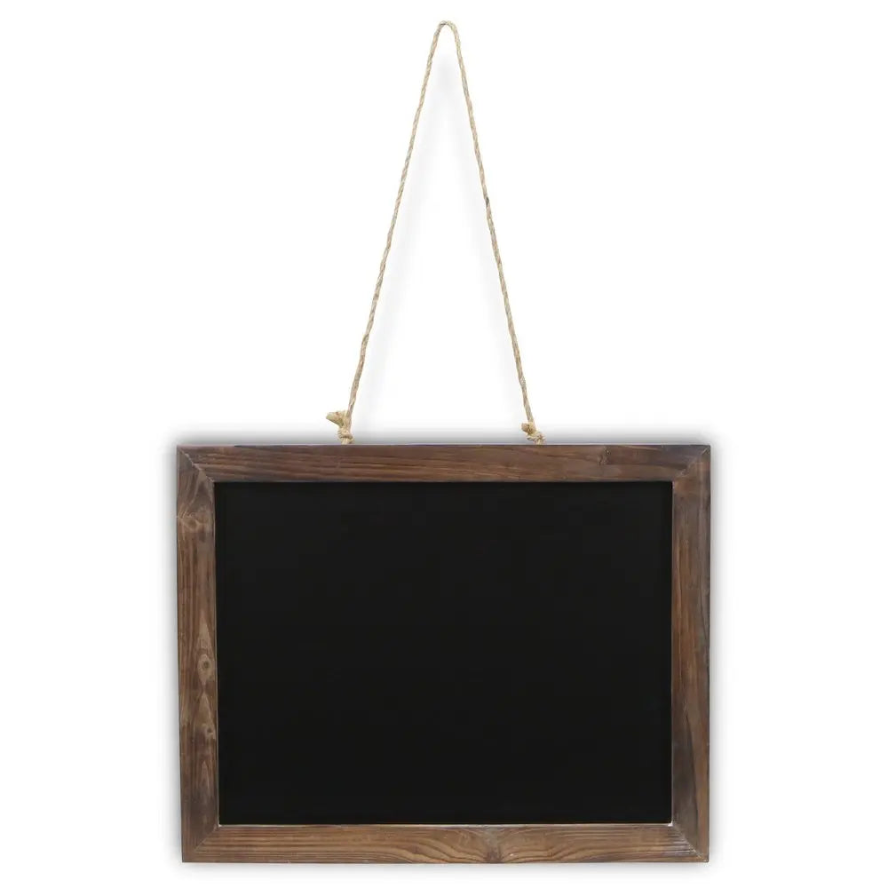 15" X 19" Brown Wood Hanging Chalkboard HomeRoots