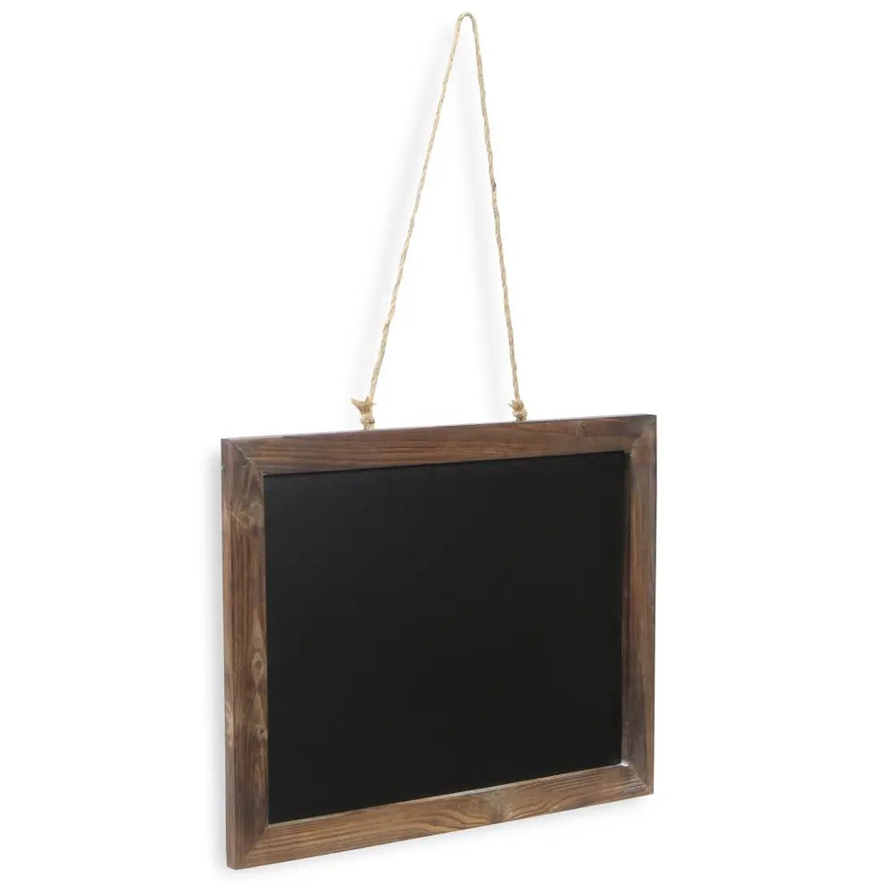 15" X 19" Brown Wood Hanging Chalkboard HomeRoots