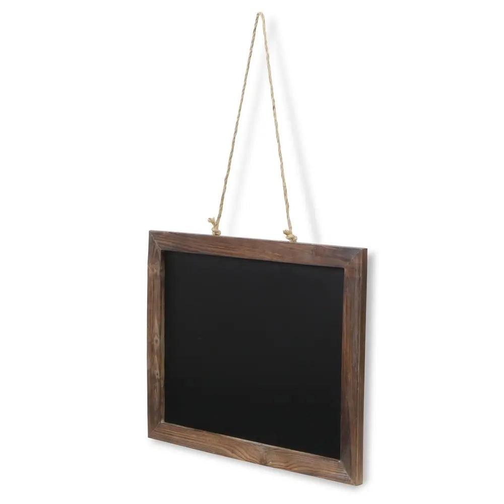 15" X 19" Brown Wood Hanging Chalkboard HomeRoots