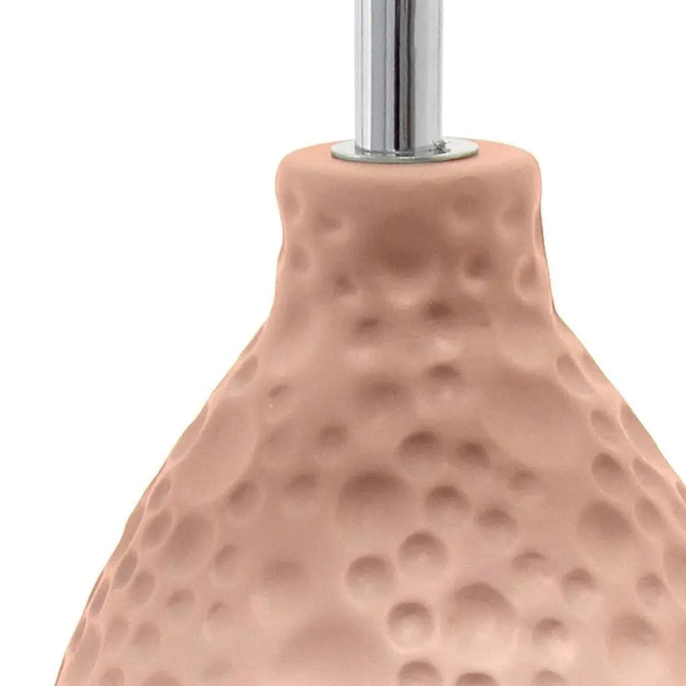 14" Pink Ceramic Round Table Lamp With White Drum Shade HomeRoots