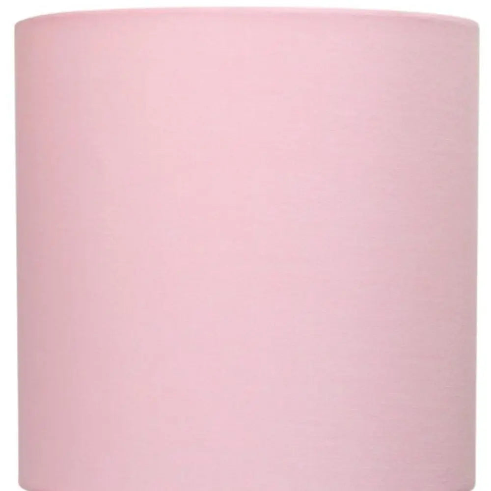 20" Silver Metal USB Table Lamp LED With Light Pink Drum Shade HomeRoots