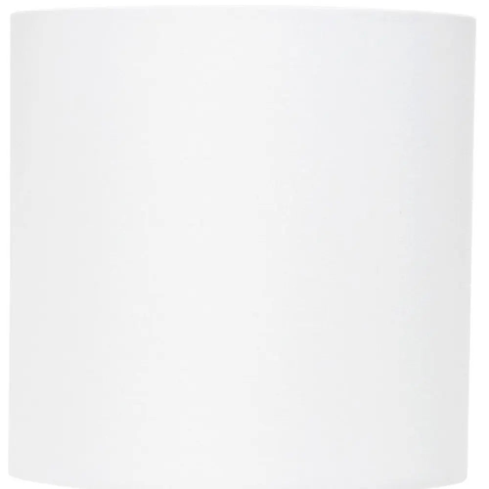 14" White Metal Tripod Table Lamp LED With White Drum Shade HomeRoots