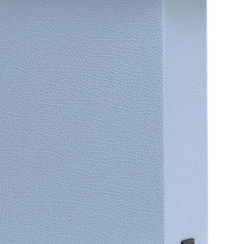 21" Periwinkle Faux Leather USB Table Lamp LED With White Shade HomeRoots