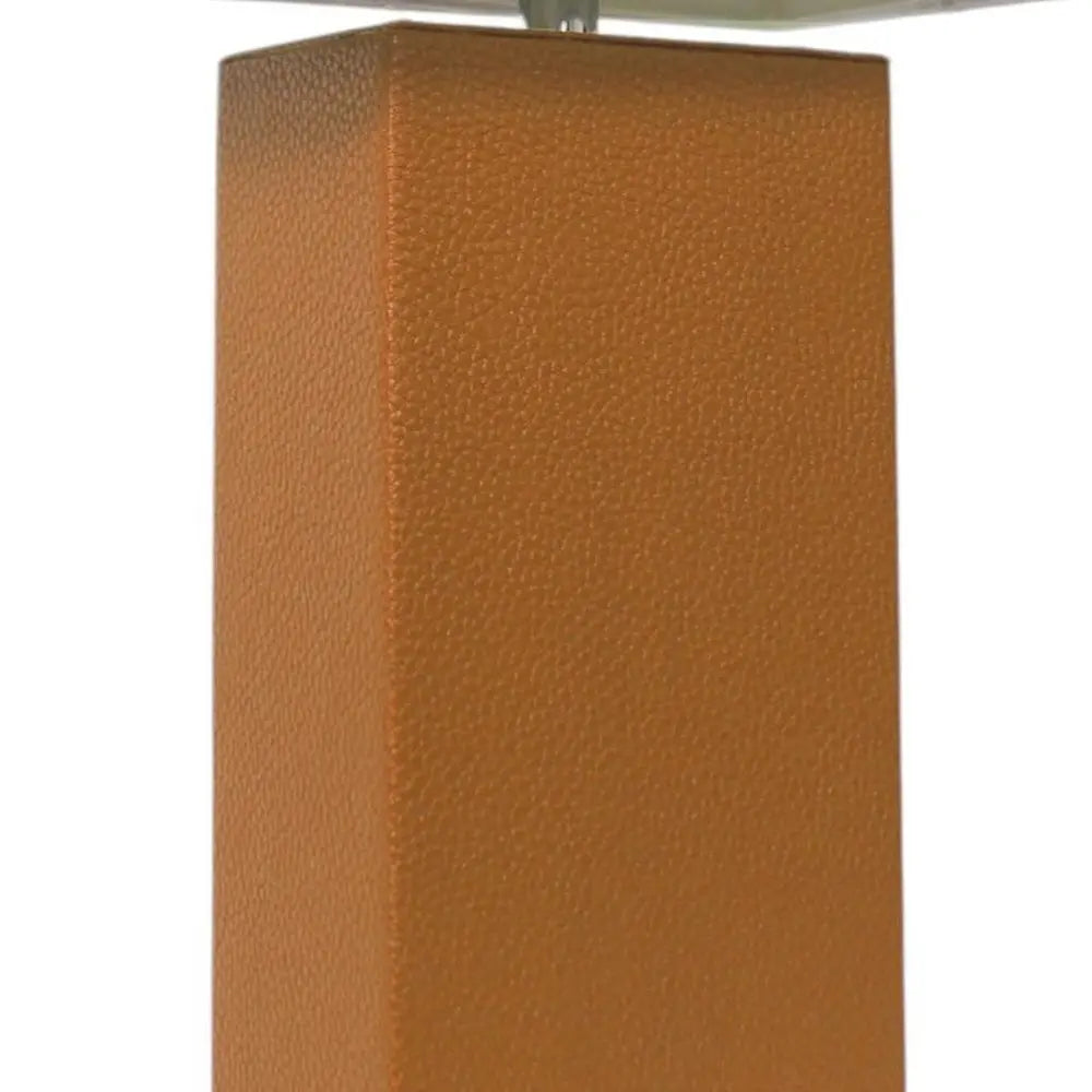 21" Tan Table Lamp LED With White Shade HomeRoots