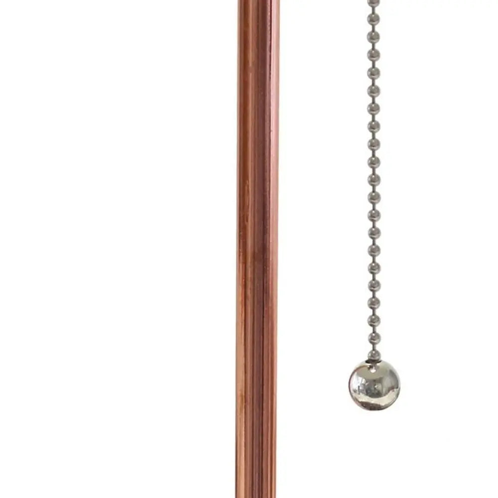 19" Rose Gold Metal USB Table Lamp With White Drum Shade HomeRoots