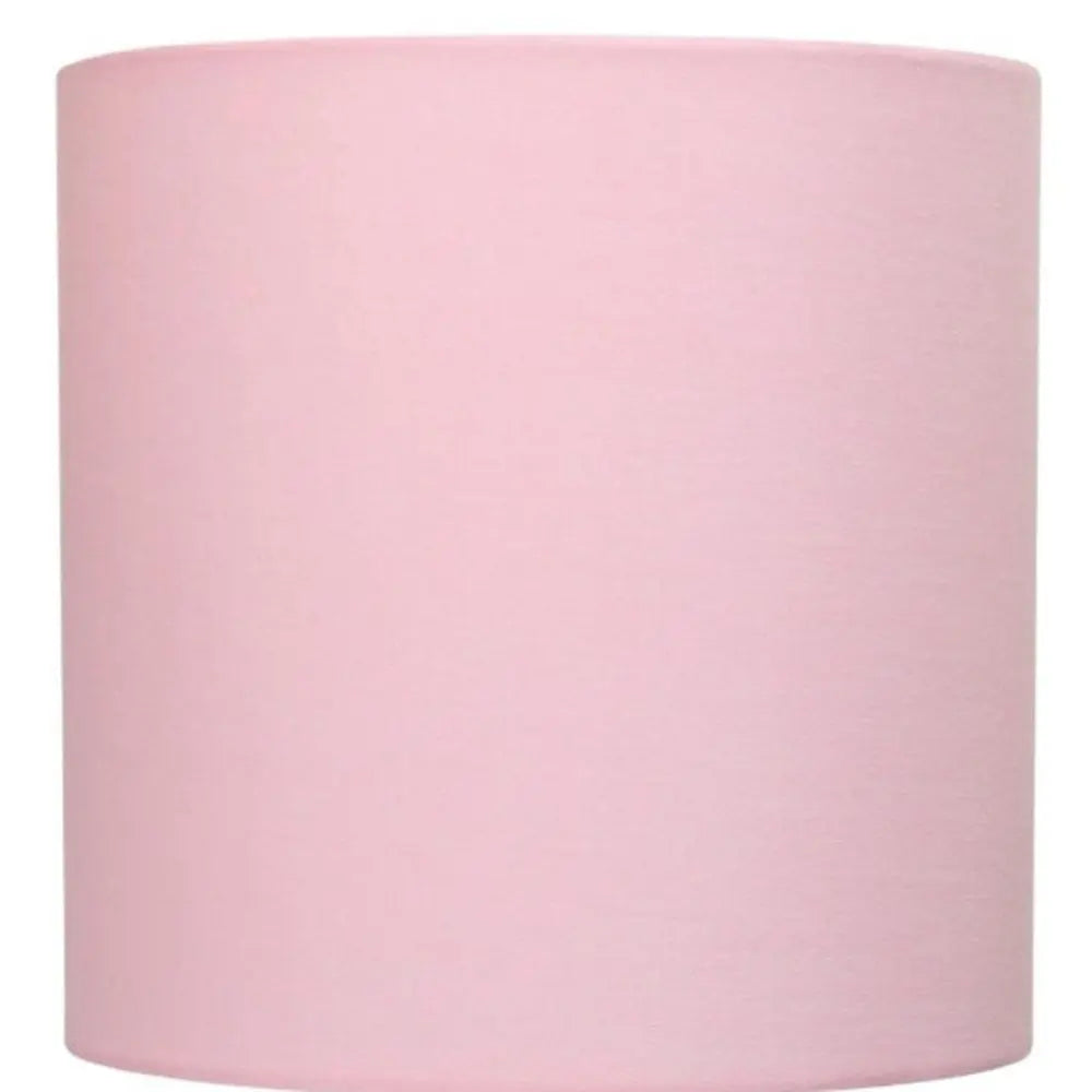 20" White Metal USB Table Lamp LED With Pink Drum Shade HomeRoots