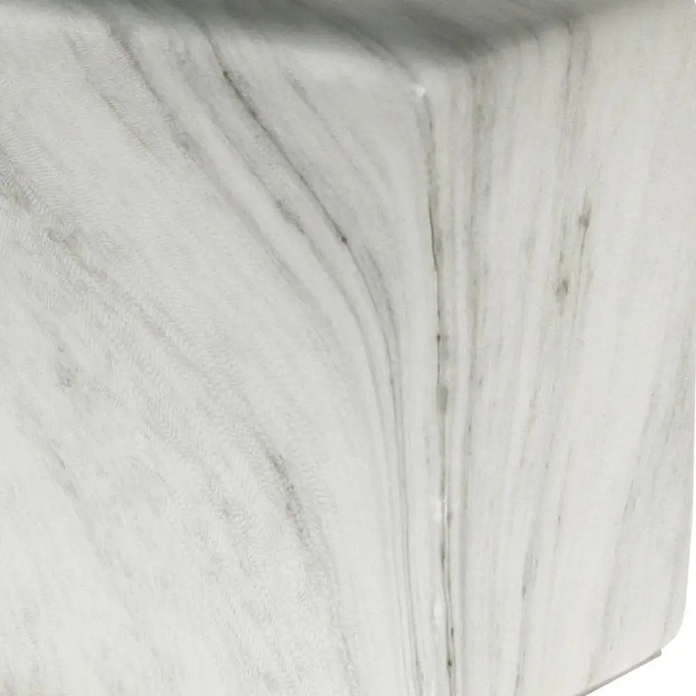 12" White And Black Ceramic Square Table Lamp With White Shade HomeRoots