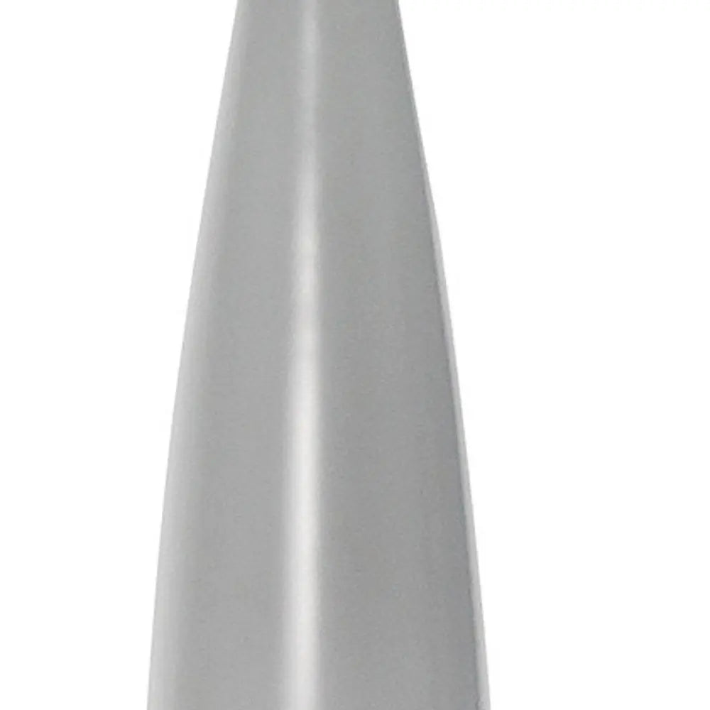 27" Gray And Silver Metal Novelty Table Lamp With White Drum Shade HomeRoots