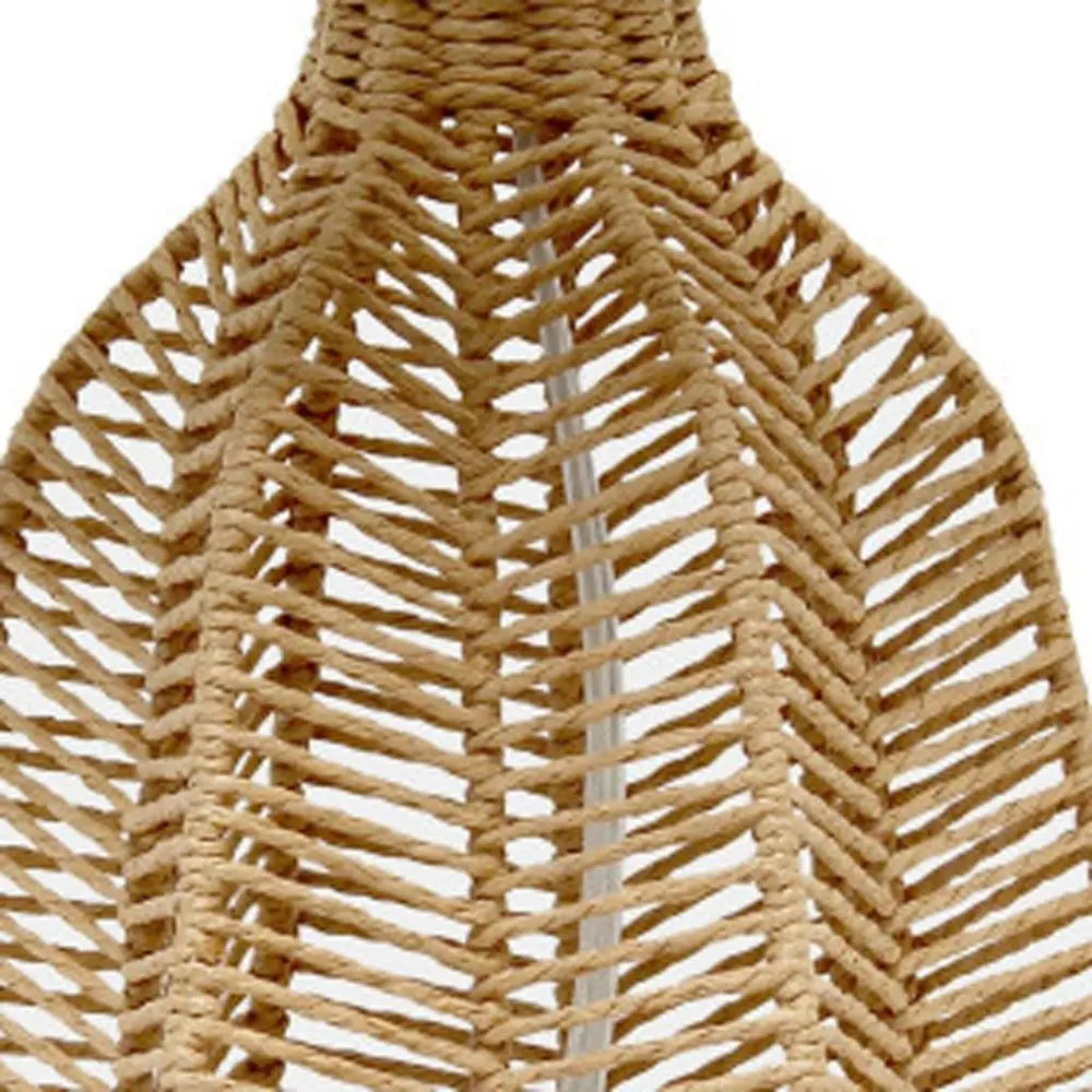 21" Light Brown Table Lamp With Beige Drum Shade HomeRoots