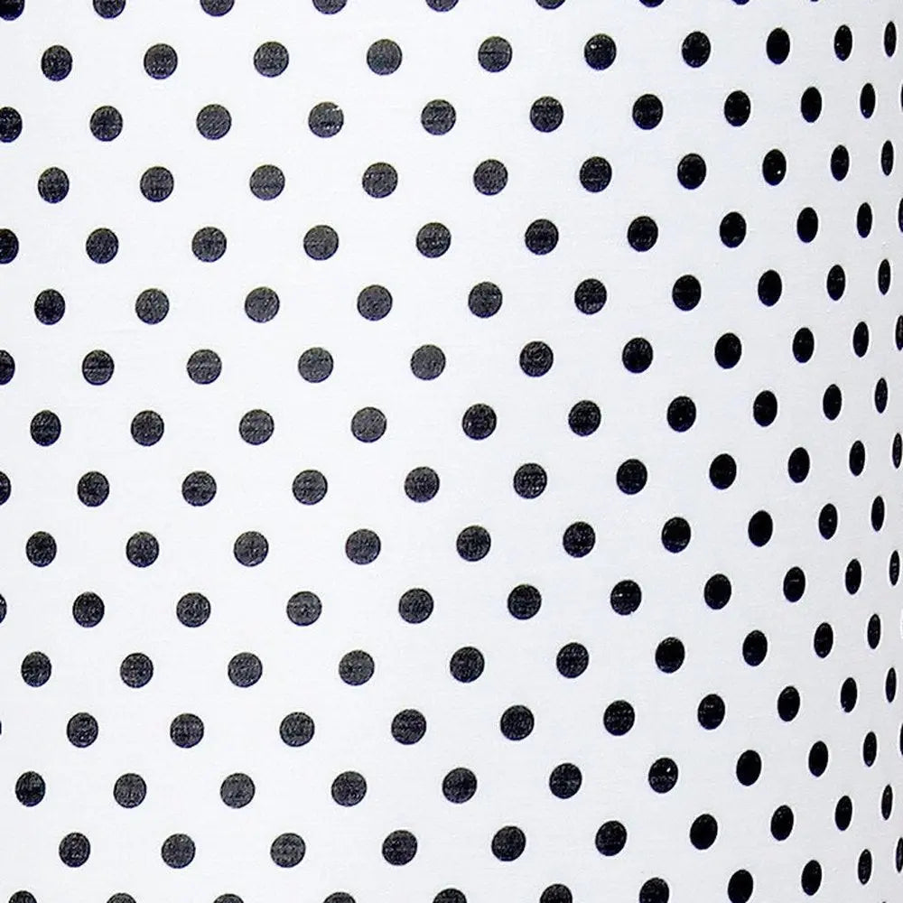 21" Gold Metal Table Lamp With Polka Dots Fabric Drum Shade HomeRoots